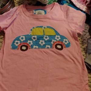 Mini Boden girls pink bug shirt 9-10